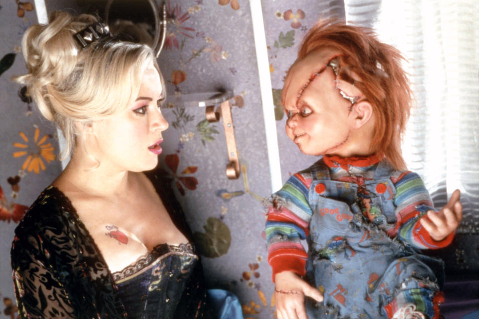 Jennifer Tilly as Tiffany Valentine, Chucky&#39;s longtime lover, in 1998&#39;s Bride of Chucky (Photo: MCA Universal/courtesy Everett Collection)