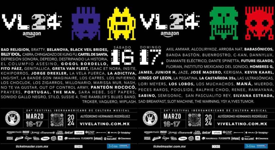 cartel vive latino 2024 por dia