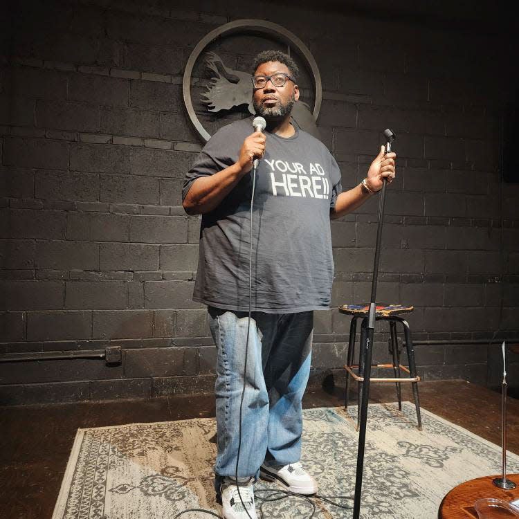 Wilmington comic Louis Tee performing at Dead Crow Comedy Room.