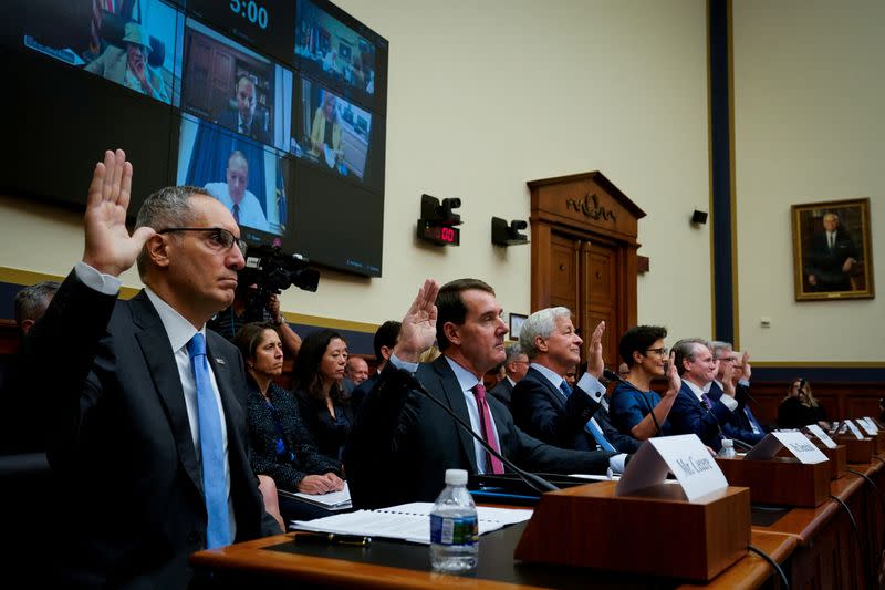 FILE PHOTO: U.S. House Financial Services Committee hearing on Capitol Hill in Washington