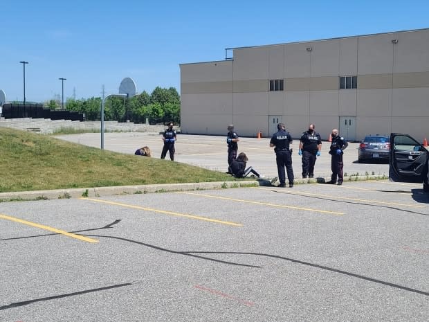 Toronto Police arrested two suspects following an incident at the Islamic Institute of Toronto on Tuesday, June 15. (Submitted by Taha Shaikh - image credit)