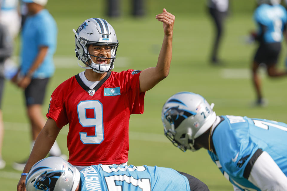 Carolina Panthers quarterback Bryce Young was the top pick of the NFL Draft. (AP Photo/Nell Redmond)