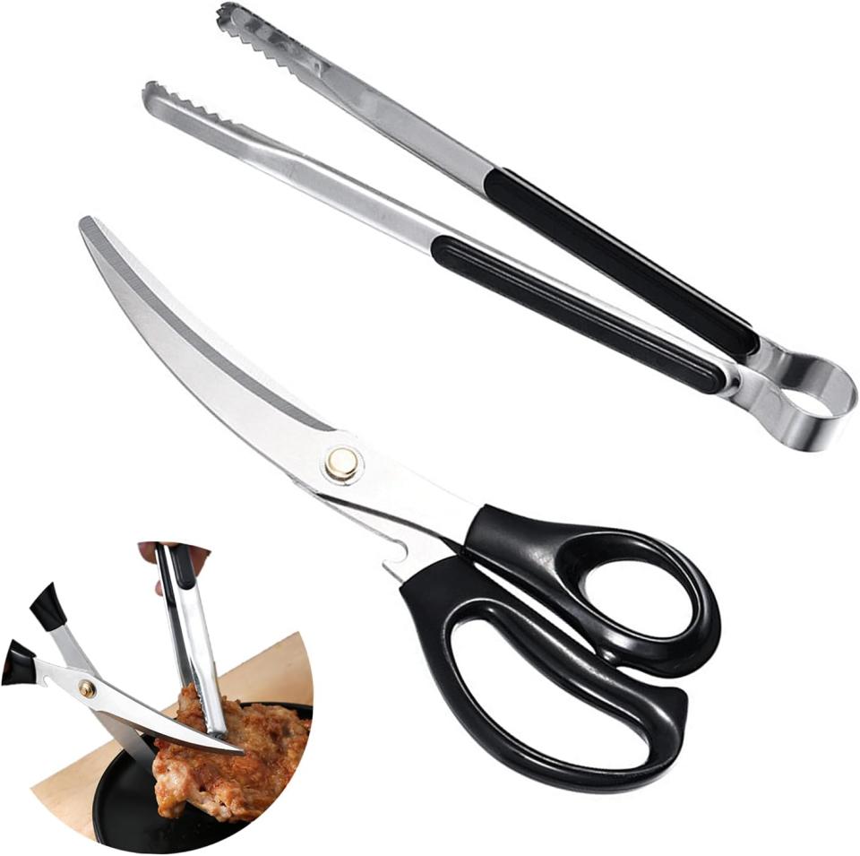 Korean barbecue scissors and clip set