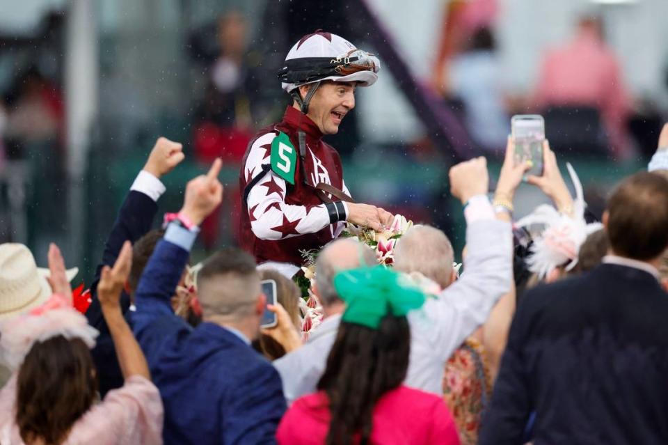 Brian Hernandez Jr., who won the Kentucky Oaks aboard Thorpedo Anna on Friday, was scheduled to ride Mystik Dan in the Kentucky Derby on Saturday.