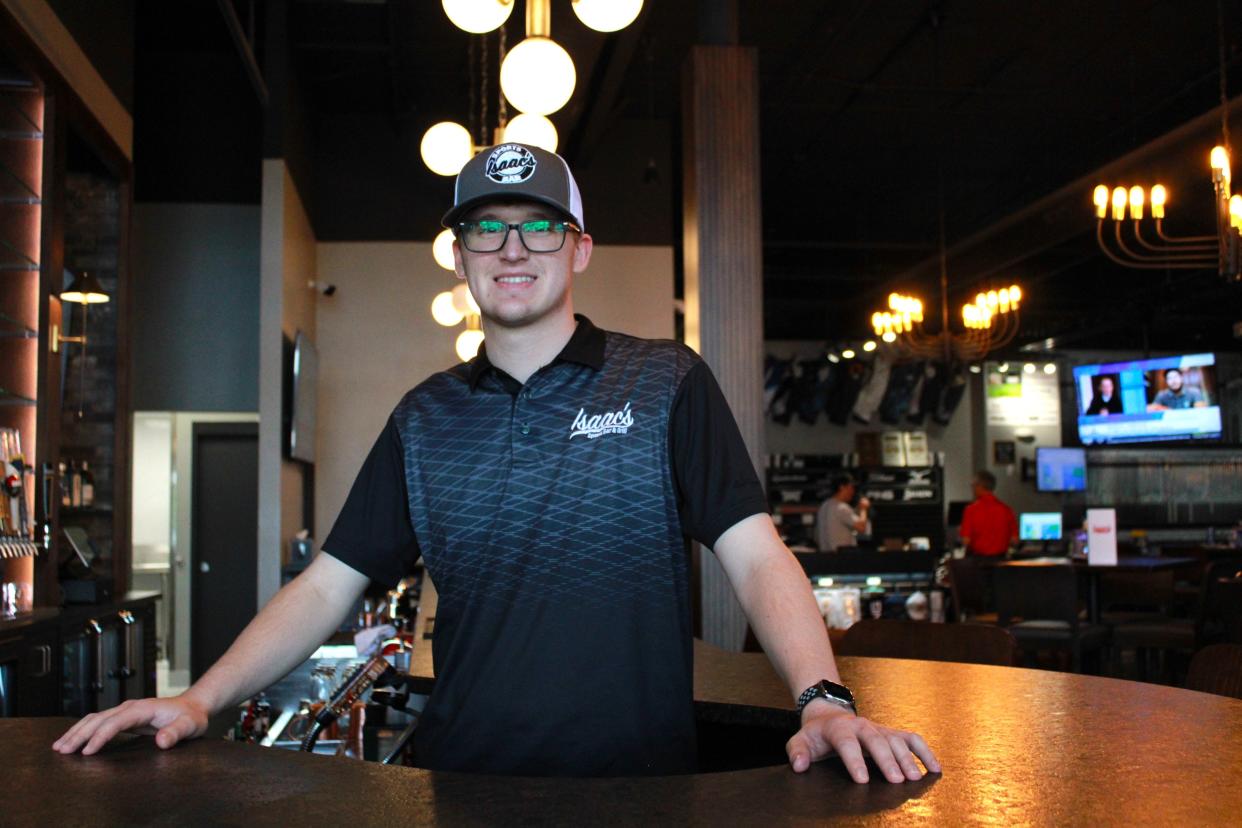 Isaac Beirne is the owner of Isaac's Sports Bar & Grill, 1671 Hoffman Road, in Bellevue.