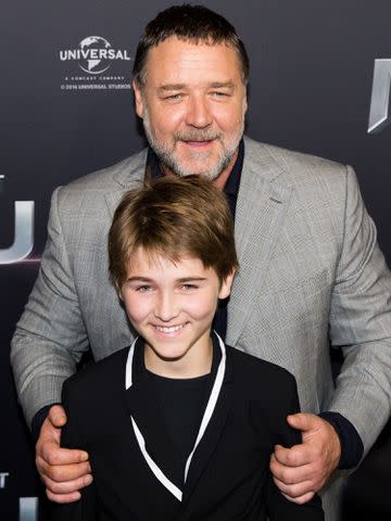 <p>WireImage</p> Russell Crowe and Tennyson Spencer Crowe