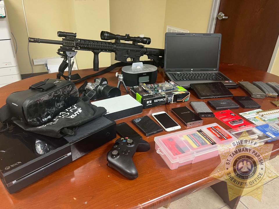 Stolen items, some of which were taken from an Abita Springs man after he met a woman online.