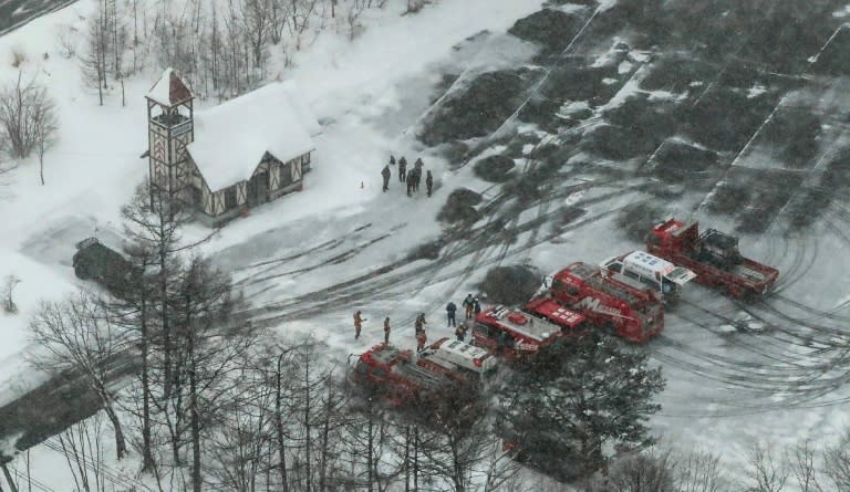 Ambulances and firefighters were pressed into action to help people affected by the the eruption and subsequent avalanche