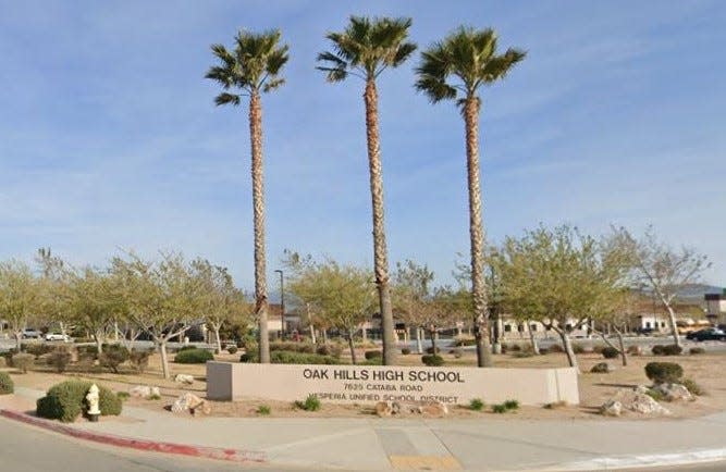 Oak Hills High School, 7625 Cataba Road in Oak Hills, as pictured in an Google Street View image.