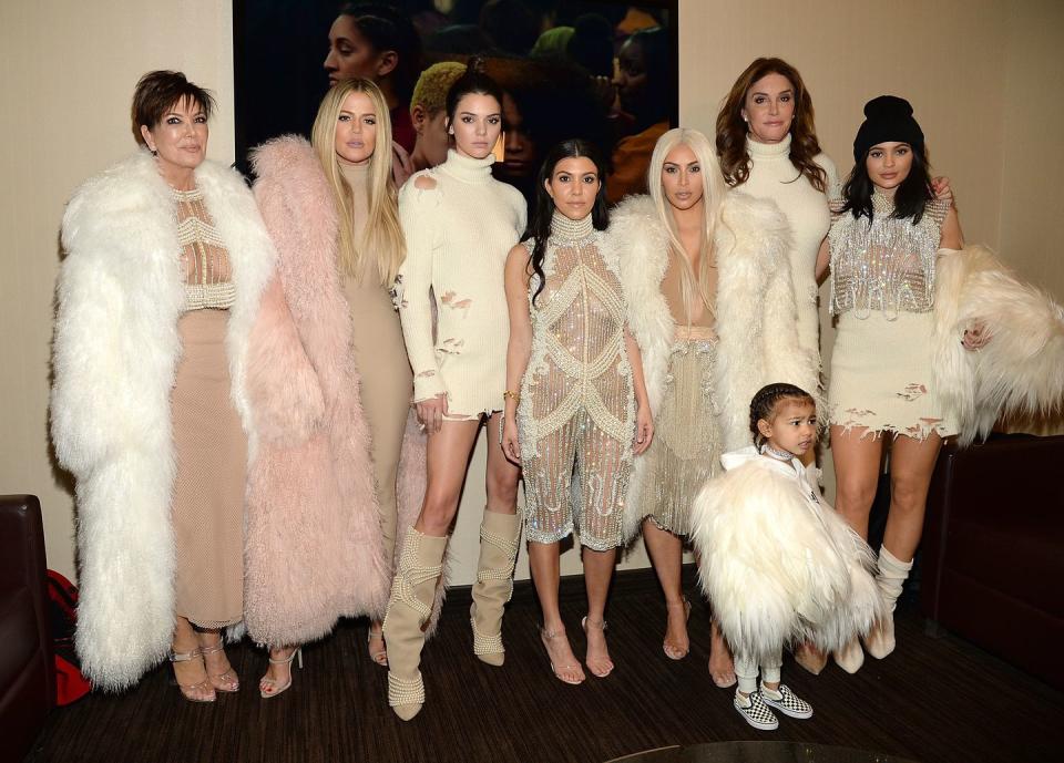 <p>Shortly after Caitly transitioned in September 2015, she appeared alongside Kris, Khloe, Kendall, Kourtney, Kim, North and Kylie at Kanye West's Season 3 fashion show.</p>