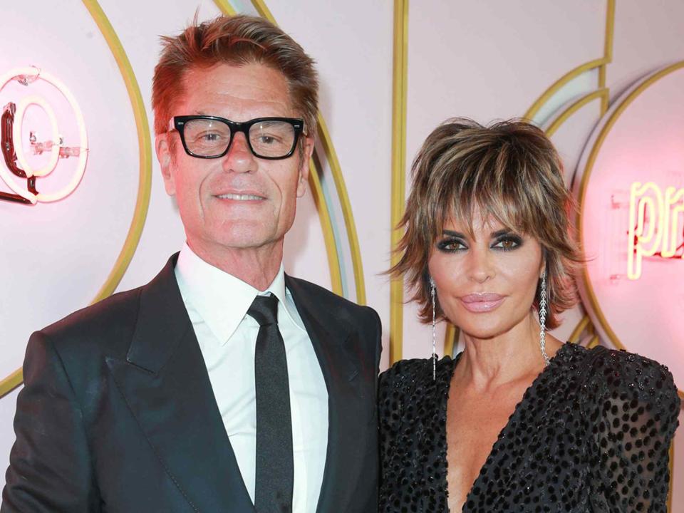 Rich Fury/Getty Harry Hamlin and Lisa Rinna attend the Amazon Prime Video post Emmy Awards party at Cecconi