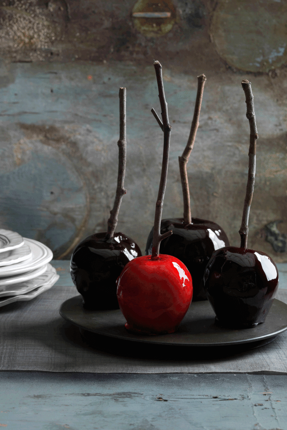 Decadently Dark Candy Apples