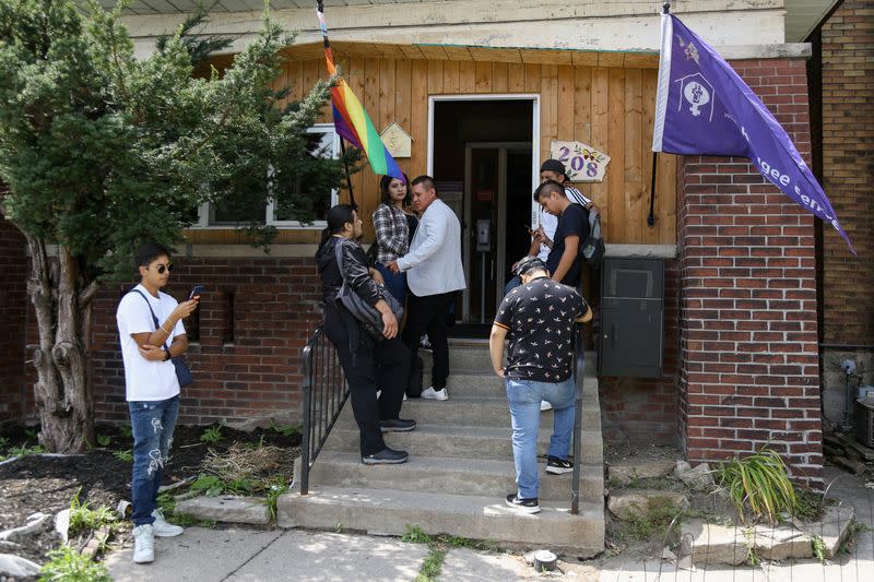 People seek help from the FCJ Refugee Center in Toronto