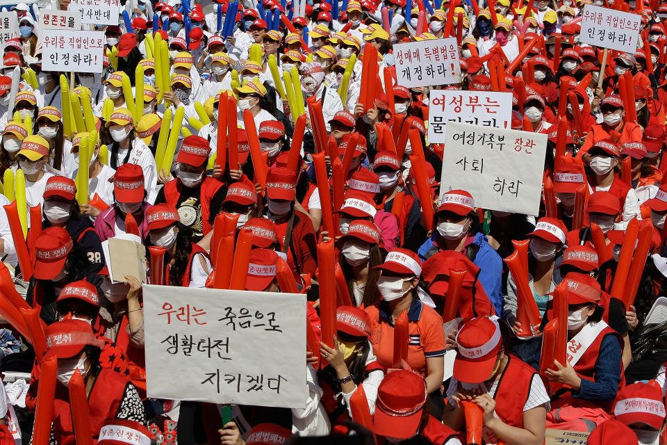 South Korean Prostitutes Protest Against Anti-Sex Law