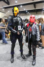 <p>Cosplayer dressed as Deathstroke and Red Hood at Comic-Con International on July 20 in San Diego. (Photo: Angela Kim/Yahoo Entertainment) </p>