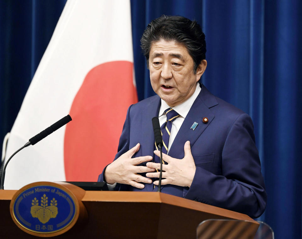 日本前首相安倍晉三。圖片來源：Kyodo/REUTERS