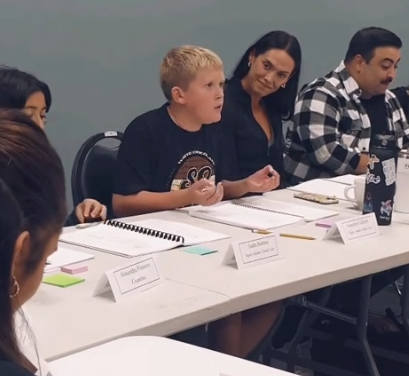 Grayden Culbreth, 11, in a video on TikTok singing at a table read for Cape Fear Regional Theatre's production of "The Addams Family."