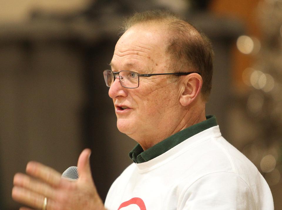 Mark Nowotarski, a volunteer with Coalition Against the Midstates Corridor Dubois County, discusses what is known about the proposed routes for the corridor.