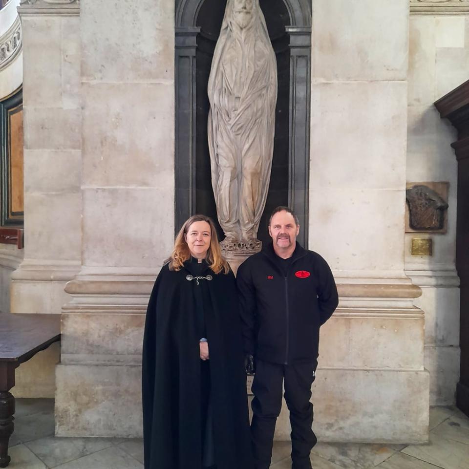 Paula Gooder, Canon Chancellor of St Paul’s Cathedral, with Robert Maxwell (Robert Maxwell/PA) (PA Media)