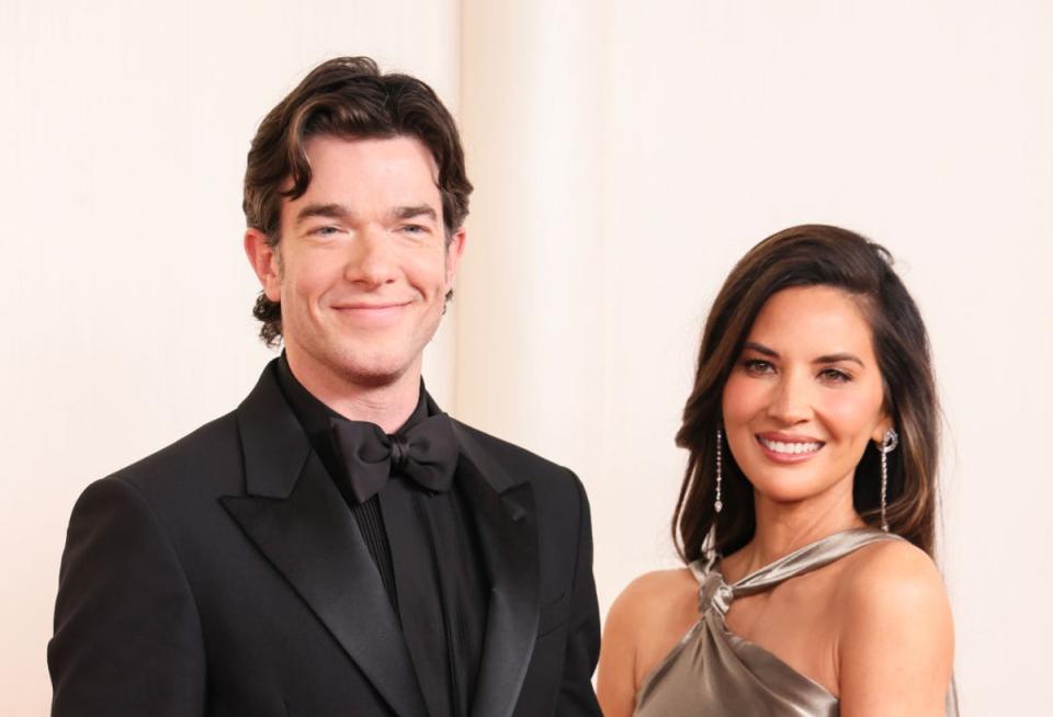Olivia Munn pictured with boyfriend John Mulaney at the 2024 Oscars (Getty Images)