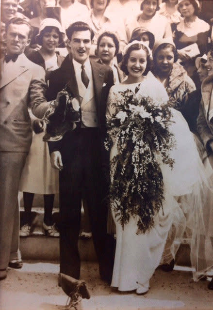 Maria Teresa Moreno (a.k.a Grande) and Manuel Moreno at their wedding in Los Angeles in 1932. (Photo: Courtesy of Marta Prietto O'Hara)