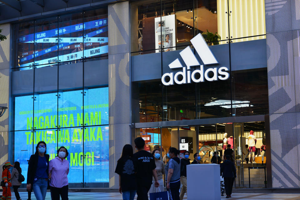 BEIJING, CHINA - MAY 5, 2021 - Adidas store in Wangfujing Commercial Street, Beijing, China, May 5, 2021. (Photo credit should read Costfoto/Barcroft Media via Getty Images)