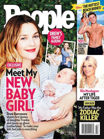 Drew Barrymore on the cover of PEOPLE in 2014