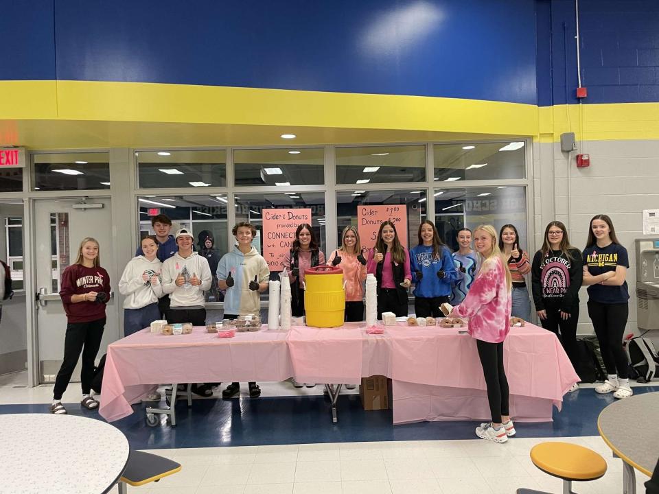 Members of the Port Huron Northern Connecting with Cancer club at its October fundraiser.