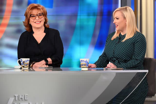 <p>Jenny Anderson/ABC via Getty Images</p> Joy Behar and Meghan McCain on 'The View'