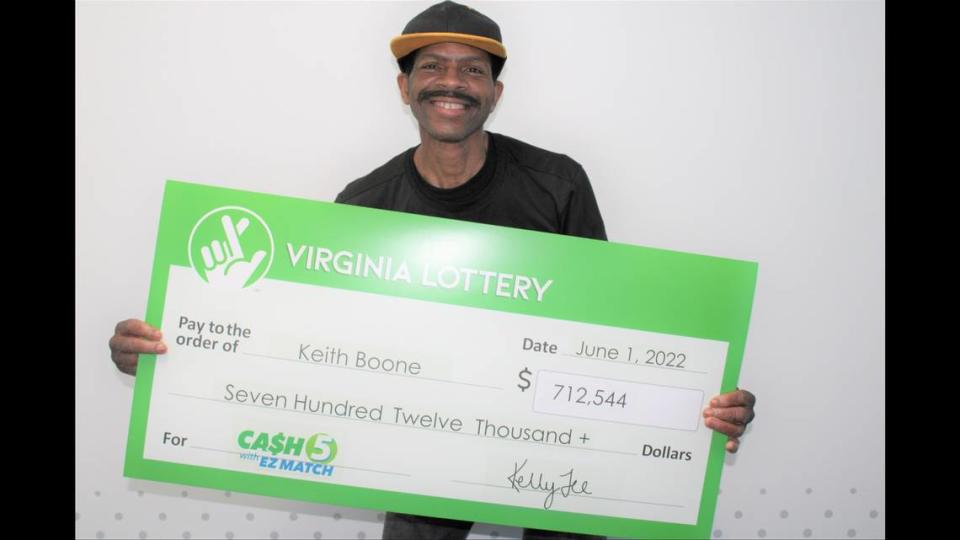 Keith Boone of Chesapeake just won the Virginia Lottery for the second time, only the prize was bigger this time.