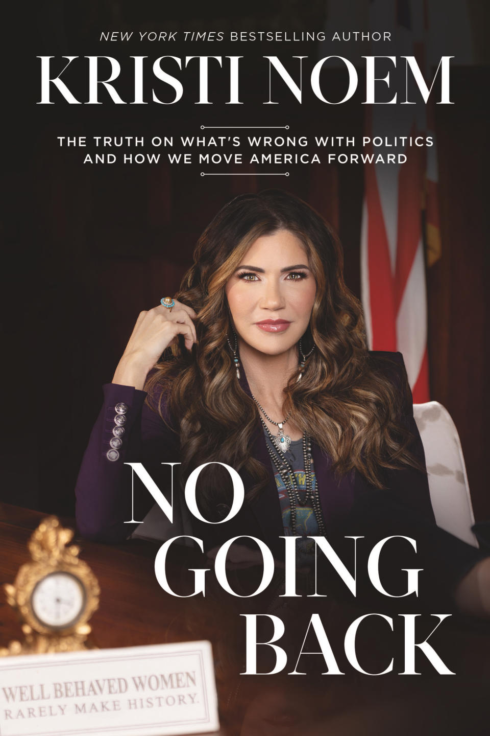 The cover of Gov. Kristi Noem's May 2024 book, "No Going Back." (Courtesy of Hachette Book Group)