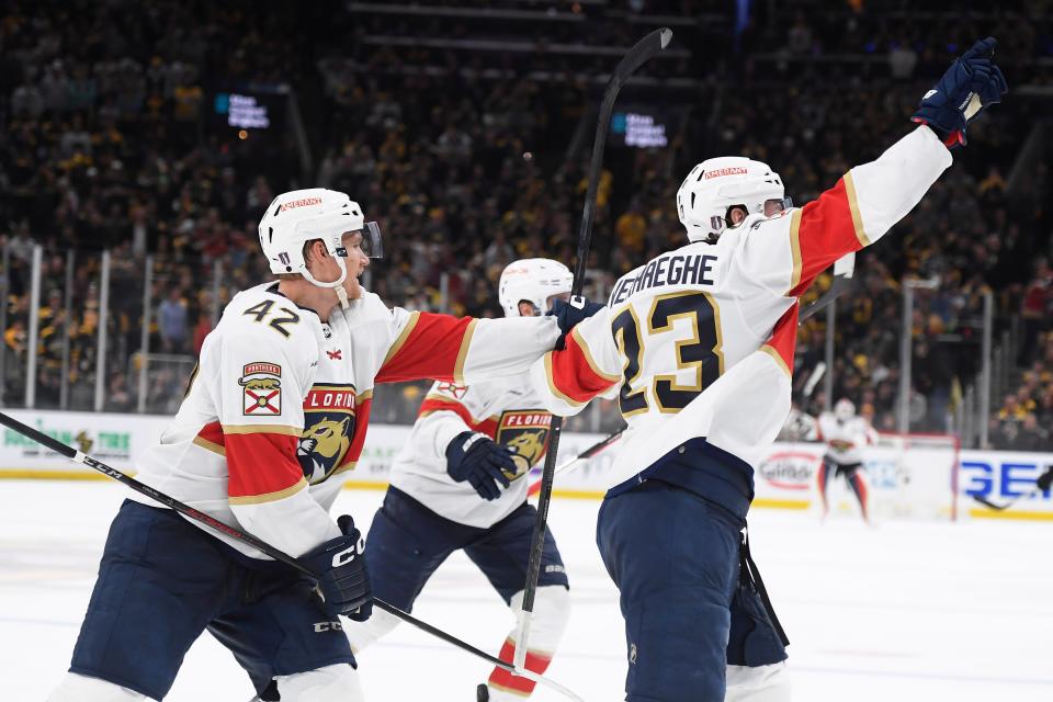 The Florida Panthers, who upset the Boston Bruins, will face the Toronto Maple Leafs in the second round.