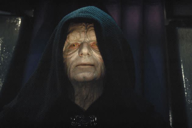 Ian McDiarmid as Palpatine in Star Wars: Return Of The Jedi (Photo: Lucasfilm/Fox/Kobal/Shutterstock)