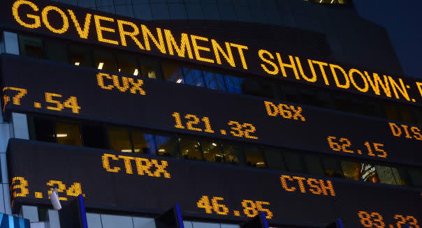 wall street after US government shutdown