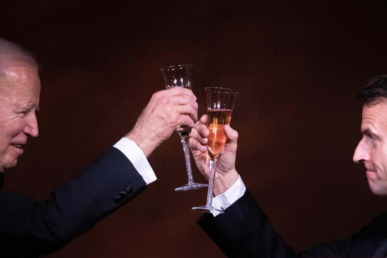 Cena anual en la Casa Blanca; emmanuel Macron; joe biden; state dinner