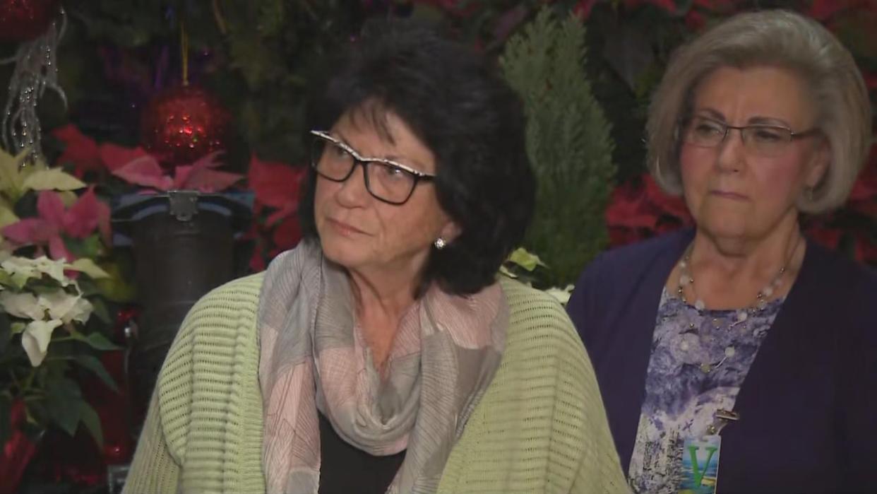 Gwen Gilbert, left, says more than a year after the death of her daughter Andrea Parmar, she still has unanswered questions about the care she received in the Yorkton hospital's intensive care unit wasn’t enough. (Richard Agecoutay/CBC - image credit)