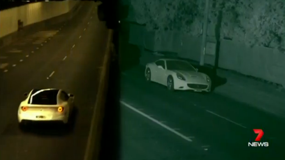 Speeding and red light offences for the Ferraris registered to Salim Mehajer's company were transferred to former student Abdel Razzak. Photo: 7 News