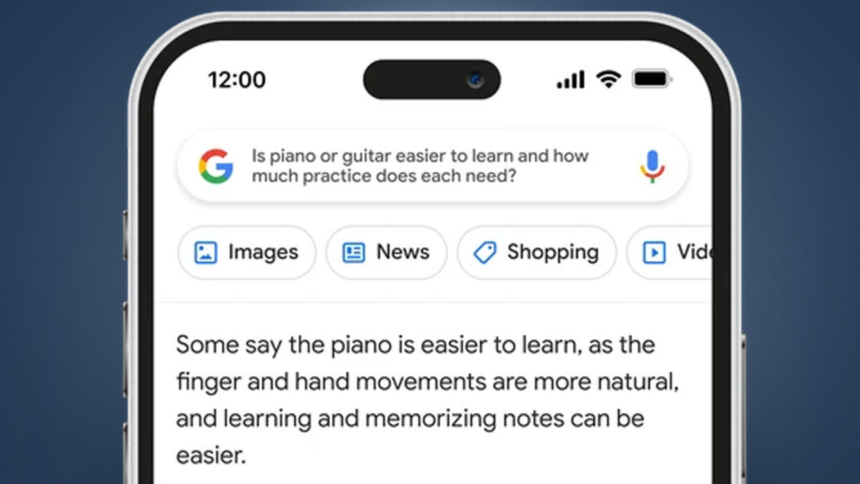  The Google Bard chatbot answering a question on a phone screen. 