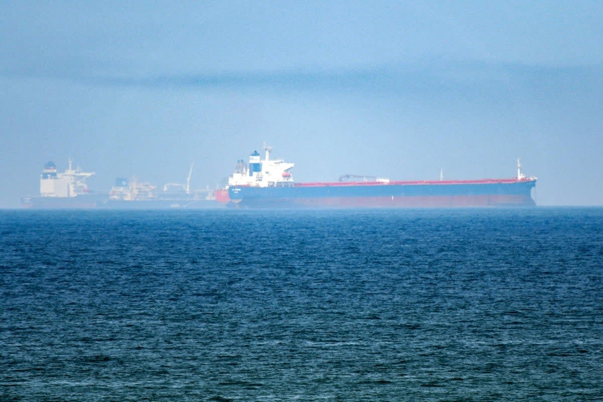 Tanker ships in the Gulf of Oman (AFP via Getty Images)