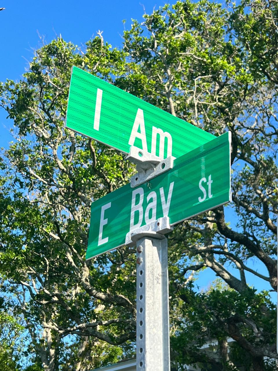 I Am Street is a small alleyway that runs between Howe and East Bay streets.