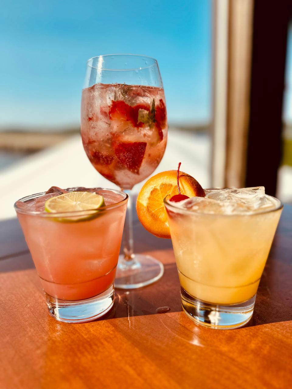 Cocktails from Salt Creek Grille in Rumson, like the (left to right) Staycation, Dockside Mojito and Summer Fever.