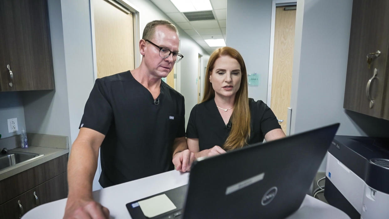 Dr. Tyler Handcock and practice co-owner Dr. Amy Chapman at Women's Health Domain in Austin, Texas. (NBC News)