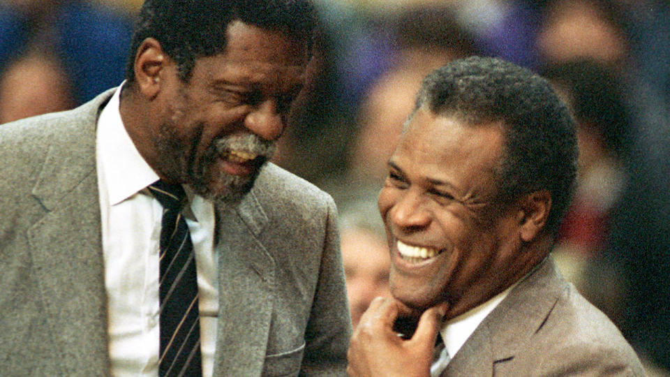 The basketball world is paying its respects to Boston Celtics legend and Hall of Famer, KC Jones, pictured on the right. Pic: AAP