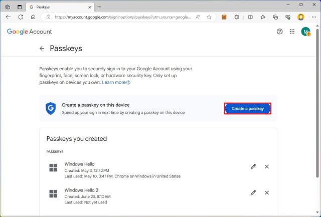 Enable Windows Hello for Payments in Google Chrome