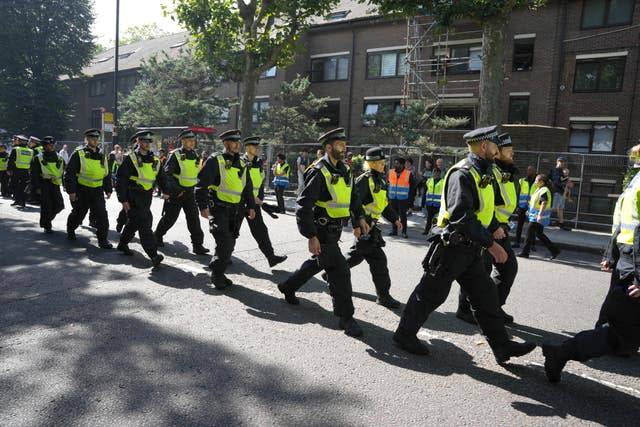 Police officers during the Notting Hill Carnival