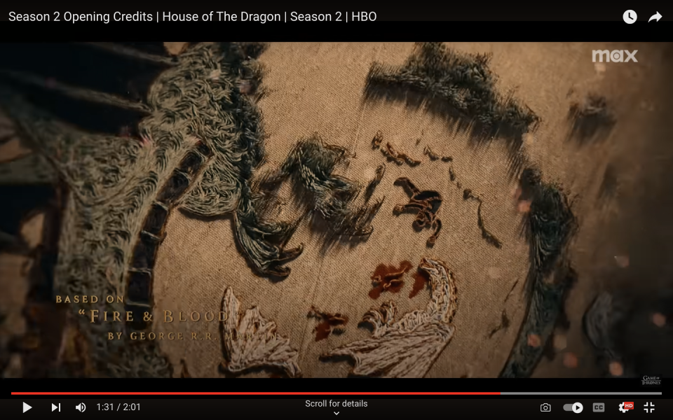 house of the dragon season 2 opening credits