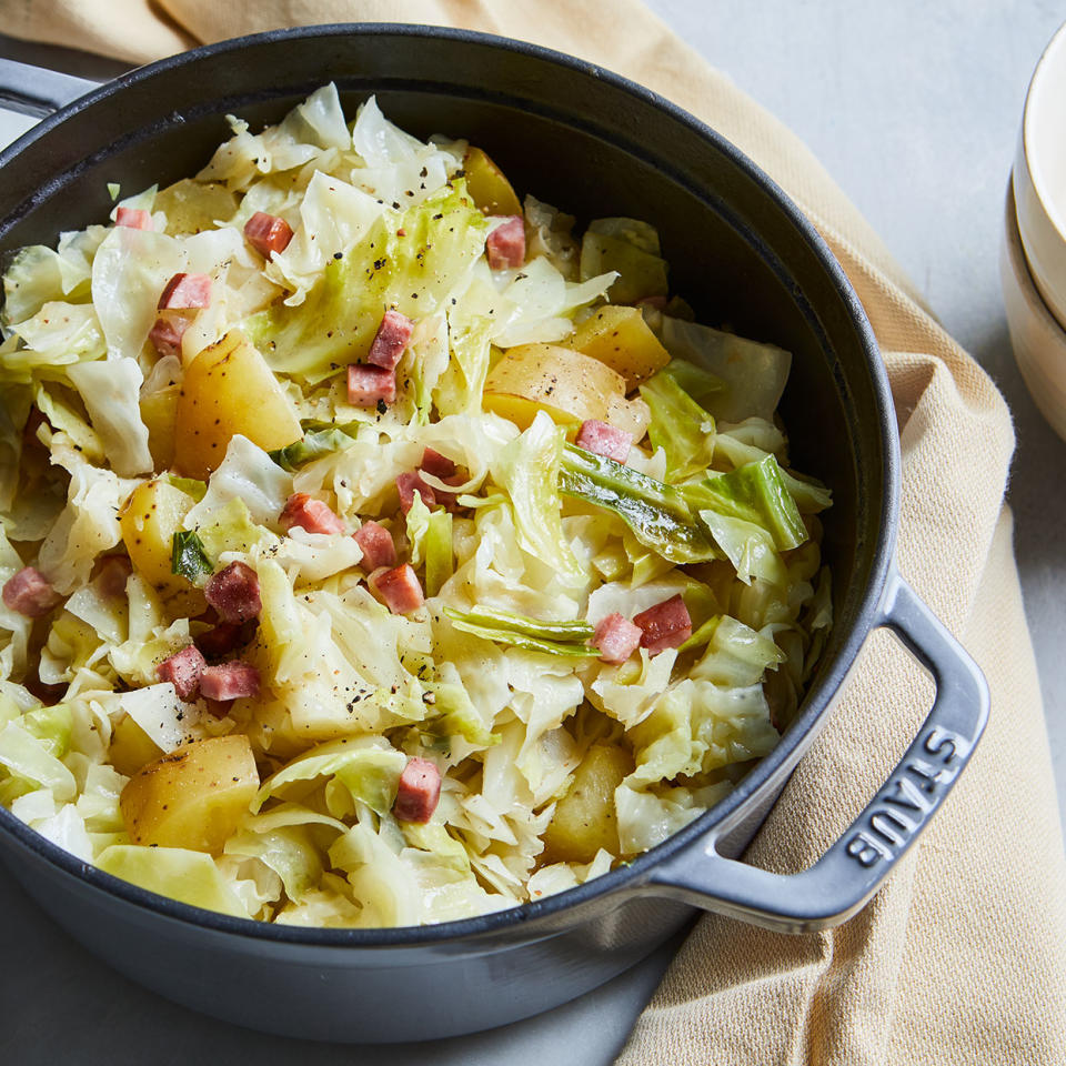 Smothered Cabbage with Ham