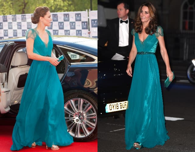 Teal Bespoke Jenny Packham Gown