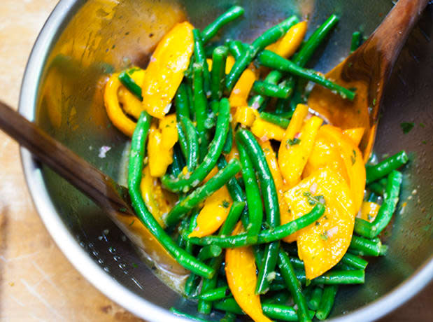 Heirloom Tomato and Green Beans with Ginger Vinaigrette