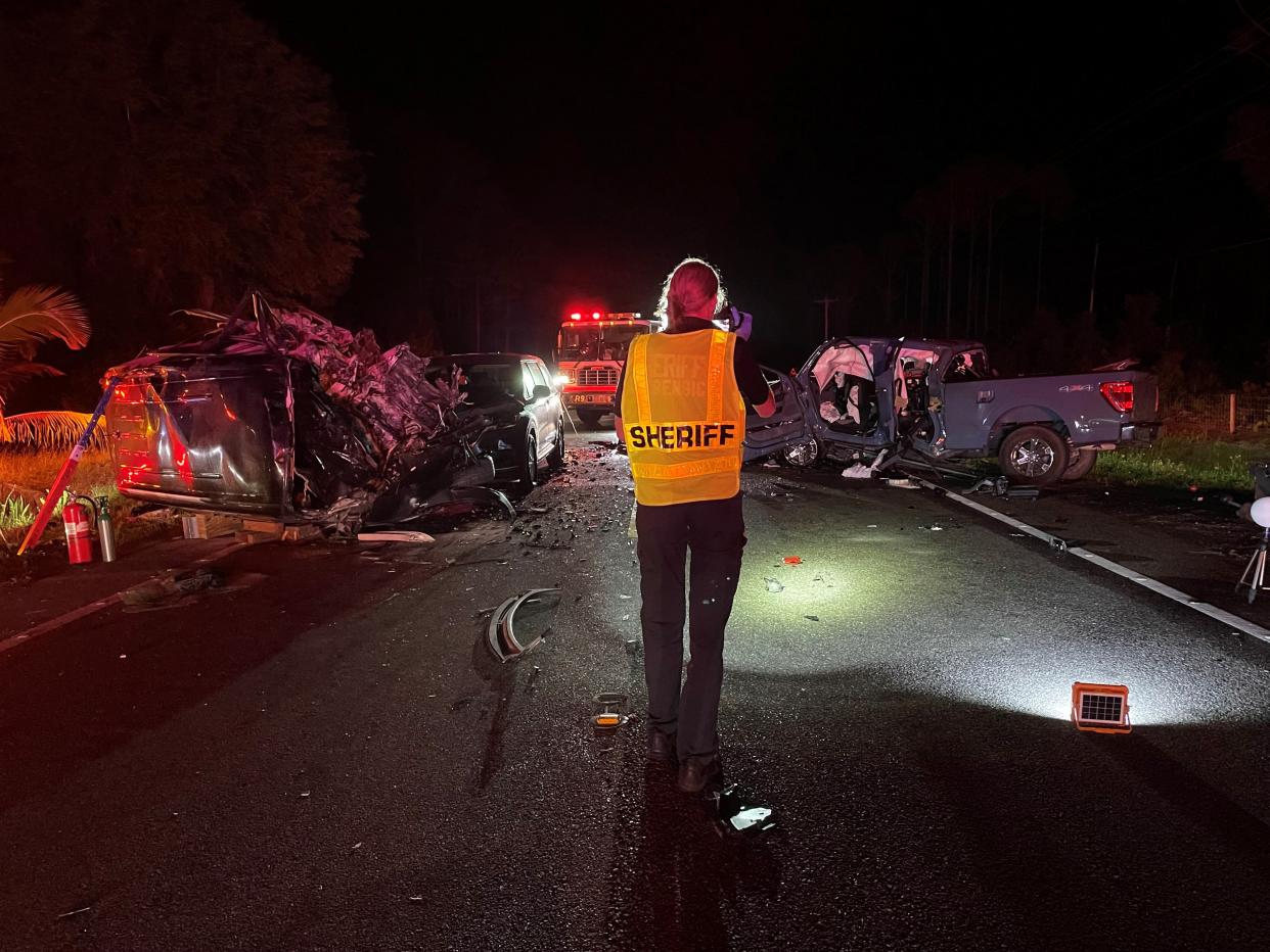 A head-on crash on State Road 60 east of Lake Wales on Saturday night killed a 22-year-old Winter Haven woman and a couple from Port St. Lucie.